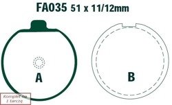 Brake pads EBC FA035 (set on 1 disk)
