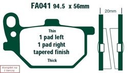 Brake pads EBC FA041 (set on 1 disk)