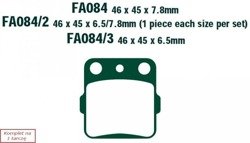Brake pads EBC FA084R (set on 1 disk) (odpowiednik PROX 37.200802)
