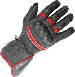 Motorcycle Gloves BUSE Pit Lane black/fluo red