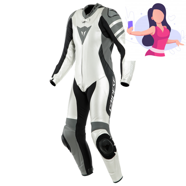 Motorcycle Leather Suit DAINESE KILLALANE 1 PC PERF. LADY white