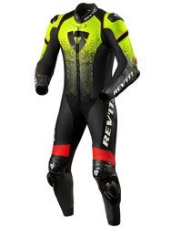 Motorcycle Leather Suit REVIT Quantum 1PC black/neon