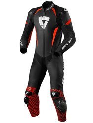 Motorcycle Leather Suit REVIT Triton 1PC black/red
