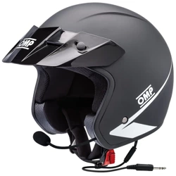 Open Face Helmet OMP Racing STAR-J Intercom black (ECE 22.06)