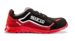 Sparco NITRO S3 low-cut Mechanics Safety Shoes black/red