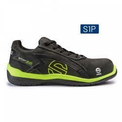 Sparco SPORT EVO S1P Mechanics Shoes gray/fluo