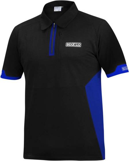 Mens Polo Shirt Sparco black blue