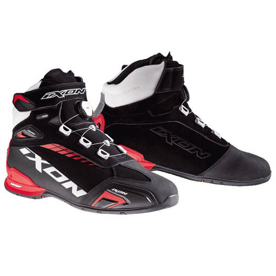 Motorcycle Boots BULL WP IXON black red white