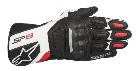 Motorcycle Gloves ALPINESTARS SP-8 V2 black/white/red
