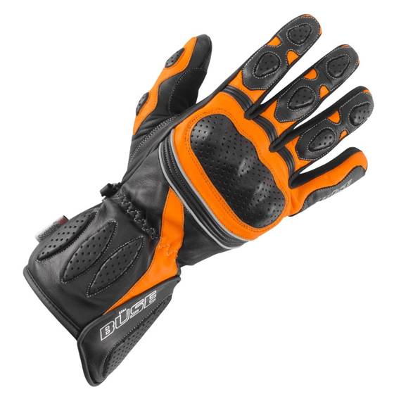 Motorcycle Gloves BUSE Pit Lane black/orange