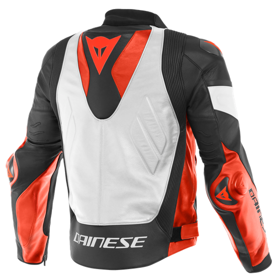 Motorcycle Jacket DAINESE SUPER RACE white/red
