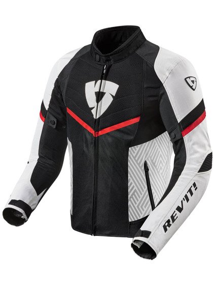 Motorcycle Textile Jacket REVIT ARC AIR black/white/red