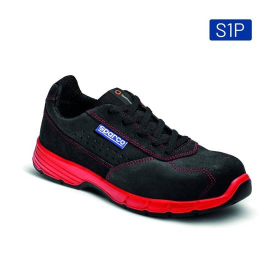 Sparco CHALLENGE S1-P Mechanics Shoes black/red