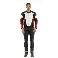 Motorcycle Jacket DAINESE SUPER RACE white/red