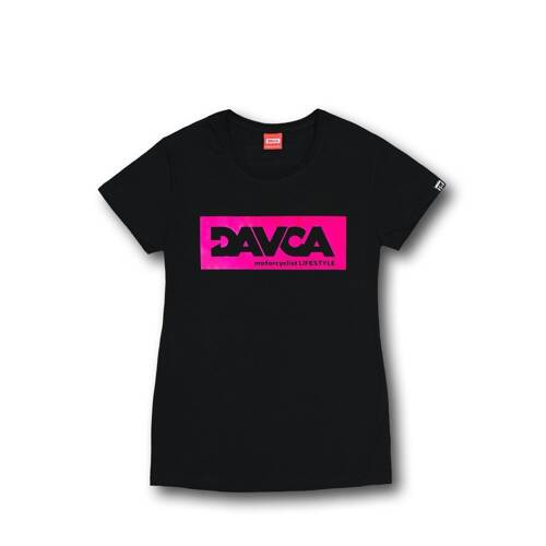 DAVCA T-shirt black Pink logo