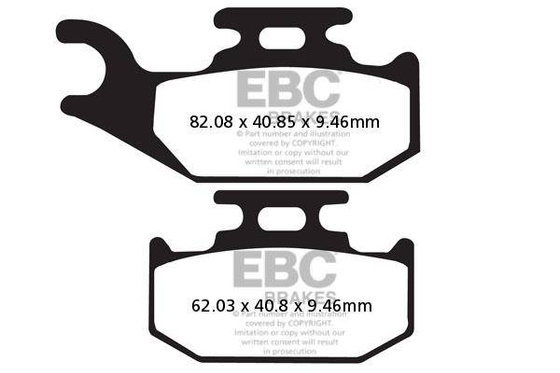 Brake pads EBC SXR317HH Side By Side Race Formula (set on 1 disk)