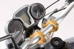 ZESTAW PODWYŻSZAJĄCY KIEROWNICĘ BMW R NINET, PODWYŻSZENIE 20MM, PRZESUNIĘCIE 30 MM, GOLD, SW-MOETCH