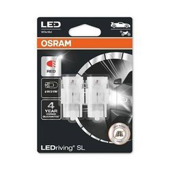 Żarówka LED W21W LEDriving SL (blister, 2 szt., 12V, czerwona, 1,4W, rodzaj gniazda: W3X16D brak homologacji - nie nadaje się do użytku na drogach publicznych)