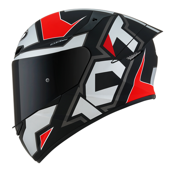 Kask Motocyklowy KYT TT-COURSE ELECTRON matowy szary/czerwony - XL