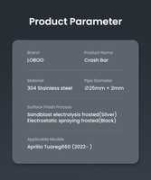 LOBOO Crash Bar do Aprilia Tuareg660 (2022-) Crash Bar (Black) (10.3.01441.001.11)
