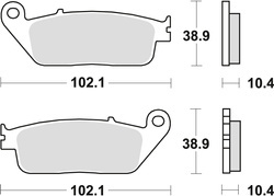 TRW LUCAS KLOCKI HAMULCOWE KH196 SINTER STREET HONDA CBR 1000F 90-92, ST 1100 90-95, YAMAHA MT-01 05-12, TYŁ