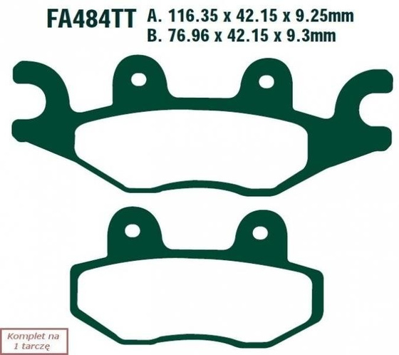 Brake pads EBC FA484TT (set on 1 disk)