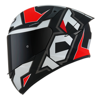 Kask Motocyklowy KYT TT-COURSE ELECTRON matowy szary/czerwony - XL