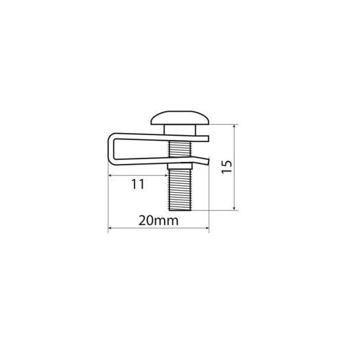 91655 Śrubki M5 do owiewek z blaszkami mocującymi - 10 sztuk – kolor srebrny
