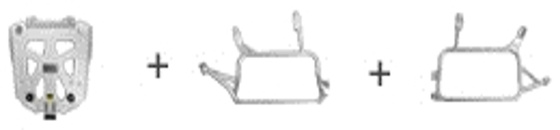 LOBOO Uchwyty boczne oraz kufra centralnego (wersja standardowa) BMW R1200GS Adventure / R1250GS Adventure