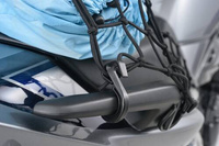 cargo net, 400x400mm, black, with pouch