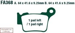 Brake pads EBC FA368TT (set on 1 disk)