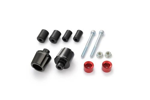 HANDLEBAR END "COMPASS" RED / 2PCS