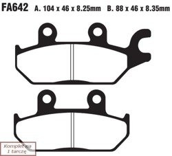 Brake pads EBC FA642TT (set on 1 disk)