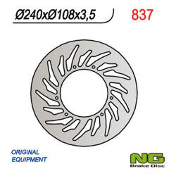 NG TARCZA HAMULCOWA PRZÓD YAMAHA DT 50R 03-08, XT 125R 05-08, MBK 50X-LIMIT 03-05 (240X108X3,5) (6X6,5MM)