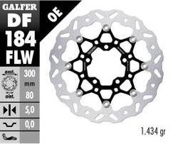 GALFER TARCZA HAMULCOWA PRZÓD KAWASAKI EN 650 VULCAN '15-; ER-6F/N '05-; ZX-6R '06-'12; VERSYS 650 '06-; VERSYS 1000 '12-'14; Z 750 '07-; Z 1000 '07- (WAVE FLOATING) (300X80X5MM)