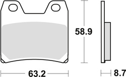 TRW LUCAS KLOCKI HAMULCOWE KH348 ORGANIC YAMAHA FZS 1000 FAZER 01-05, XJR 1300 02-16, TYŁ (PROMOCJA)