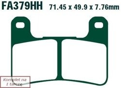 Brake pads EBC GPFAX379HH torowe/profesjonalne (set on 1 disk)