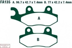 Brake pads EBC MXS135 off-road wyczynowe (set on 1 disk)