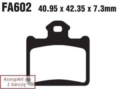 Brake pads EBC FA602R (set on 1 disk) (odpowiednik PROX 37.289102)