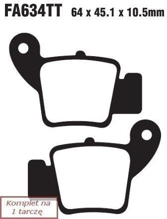 Brake pads EBC FA634TT (set on 1 disk)