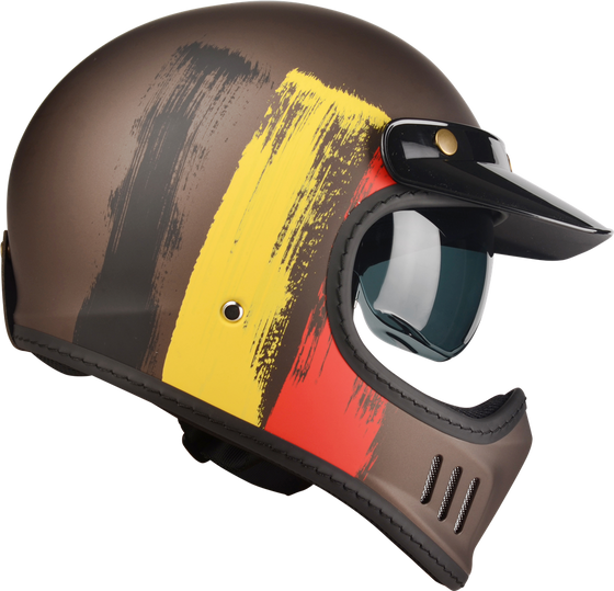 Kask Motocyklowy LAZER Cross TT Belgium (kol. Czarny - Czerwony - Żółty Matowy) rozm. XS