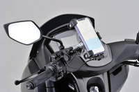 78031 MOUNT BAR 100MM Ø22.2MM BLACK MIRROR CLAMP MOUNT TYPE