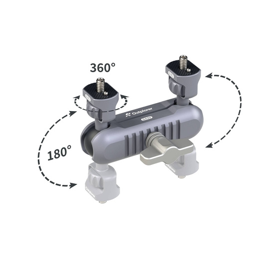 Uniwersalne ramie, dwa adaptery montażowe fotograficzne Outplorer MA10