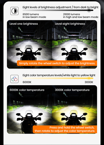 LOBOO L18S światło drogowe i mijania pomocnicze (czarne) (10.1.01018.001.01)