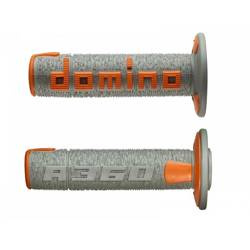 DOMINO Motorcycle Grips CROSS A360 GREY ORANGE A36041C5245A7-0