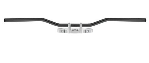 TRW LUCAS STEEL HANDLEBAR 25.4MM ROADSTAR WIDE COLOR BLACK (WITH INDENTATIONS FOR CABLES) (PROMOTION)