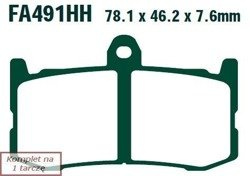 Brake pads EBC GPFAX491HH torowe/profesjonalne (set on 1 disk)