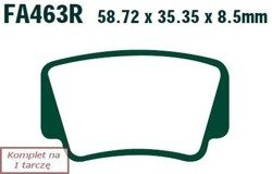 Brake pads EBC FA463R (set on 1 disk) (odpowiednik PROX 37.227102)