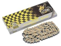REGINA 2024/02 ŁAŃCUCH NAPĘDOWY 420OROY (132 OGNIW) STREET DO 110 CCM ZŁOTY (124OROY/1001) (BEZ ORINGÓW)