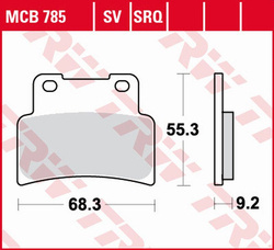 TRW LUCAS ZF KLOCKI HAMULCOWE KH432 SINTER STREET APRILIA RS 125 '07-'13, SL 750 SHIVER/DROSODURO '07-'17, NA 850 MANA '07-'16, SL 900 SHIVER, SMV 900 DROSODURO '17-, YAMAHA MT 125, YZF 125R '14-, PRZÓD